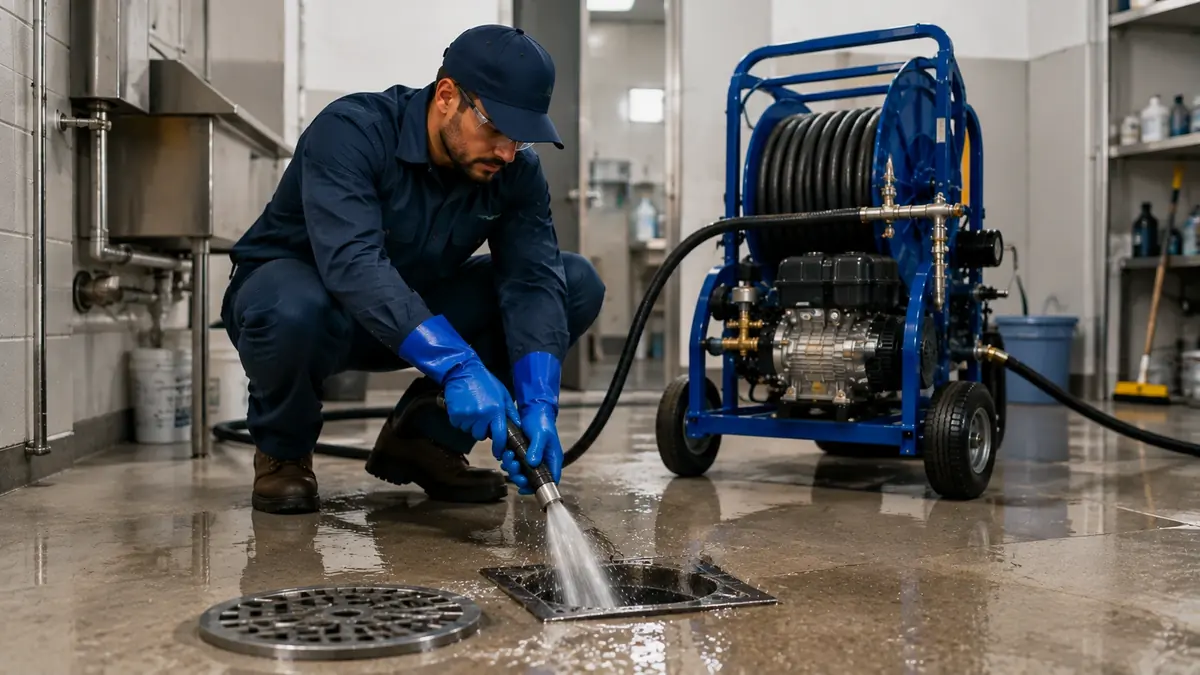 Floor Drain Hydro Jet Cleaning in New Almaden