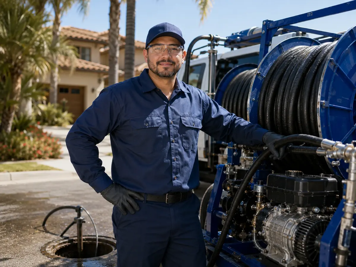 Hydro jet sewer cleaning in New Almaden