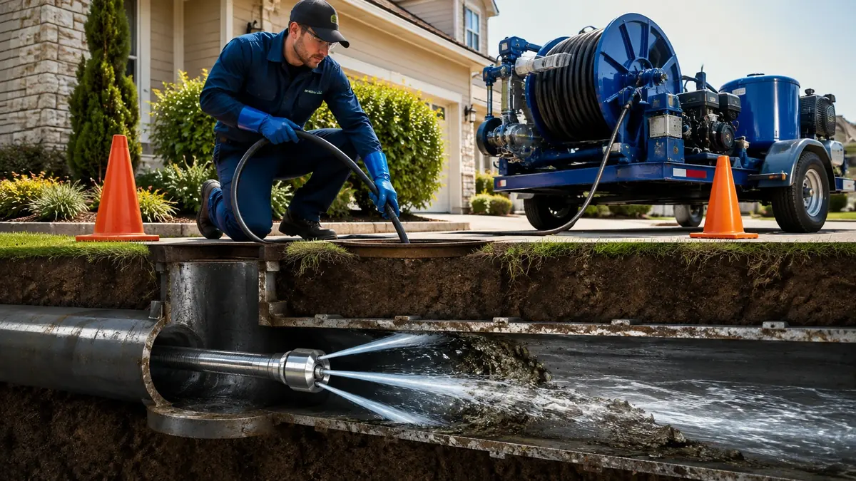 Main Sewer Line Hydro Jet Cleaning in New Almaden