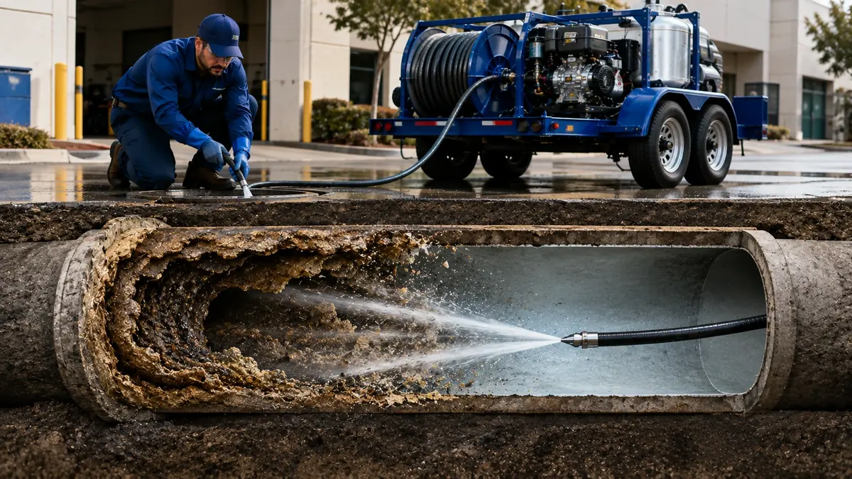 Sewer Pipe Descaling in New Almaden