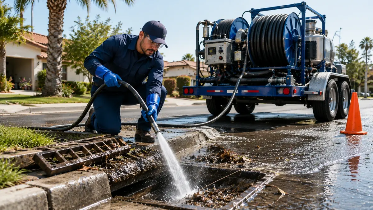Storm Drain Hydro Jet Cleaning in New Almaden