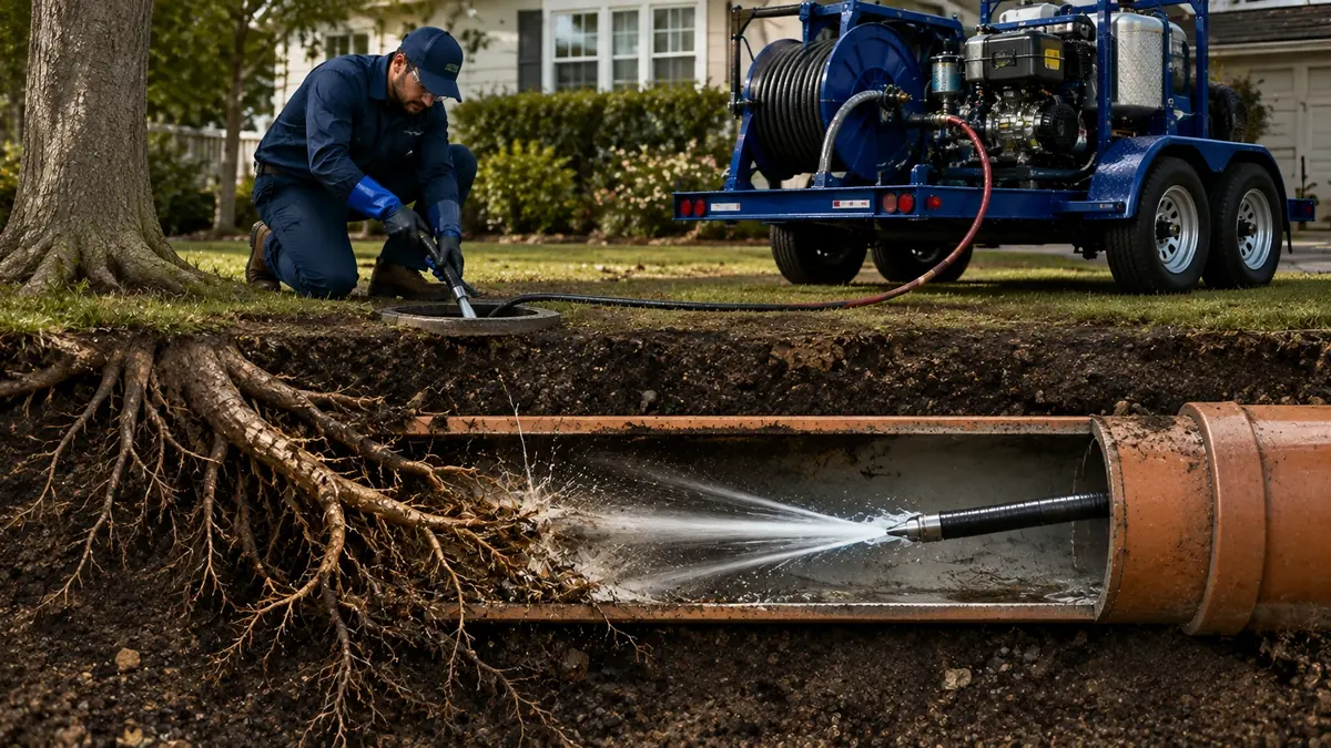 Tree Root Removal with Hydro Jetting in New Almaden